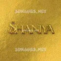 shaniya in All Gold style - 3D name wallpaper