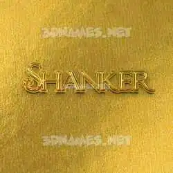 shanker in All Gold style - 3D name wallpaper