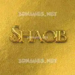 shaoib in All Gold style - 3D name wallpaper