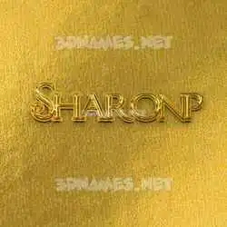 sharonp in All Gold style - 3D name wallpaper