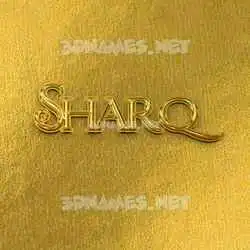 sharq in All Gold style - 3D name wallpaper