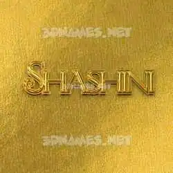 shashini in All Gold style - 3D name wallpaper