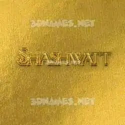 shashwatt in All Gold style - 3D name wallpaper