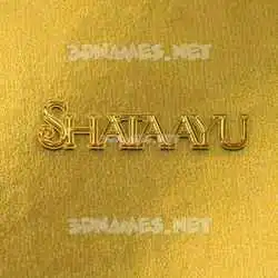 shataayu in All Gold style - 3D name wallpaper