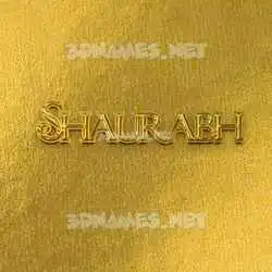 shaurabh in All Gold style - 3D name wallpaper