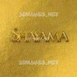 shayama in All Gold style - 3D name wallpaper