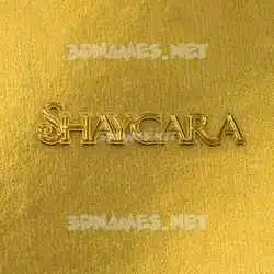 shaycara in All Gold style - 3D name wallpaper