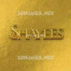 shayees in All Gold style - 3D name wallpaper