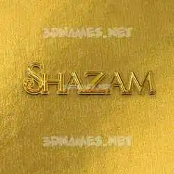 shazam in All Gold style - 3D name wallpaper