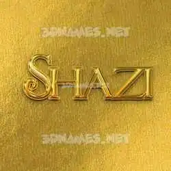 shazi in All Gold style - 3D name wallpaper