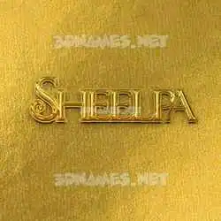 sheelpa in All Gold style - 3D name wallpaper