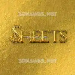 sheets in All Gold style - 3D name wallpaper