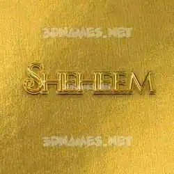 sheheem in All Gold style - 3D name wallpaper
