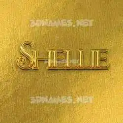 shellie in All Gold style - 3D name wallpaper