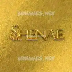 shenae in All Gold style - 3D name wallpaper
