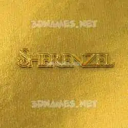 sherenzel in All Gold style - 3D name wallpaper