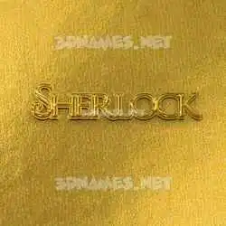 sherlock in All Gold style - 3D name wallpaper
