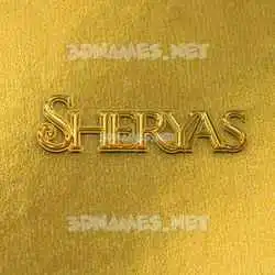 sheryas in All Gold style - 3D name wallpaper