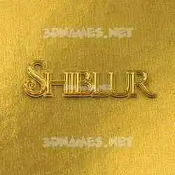 shiblur in All Gold style - 3D name wallpaper