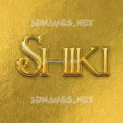 shiki in All Gold style - 3D name wallpaper
