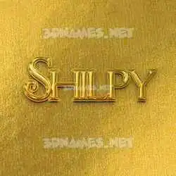 shilpy in All Gold style - 3D name wallpaper
