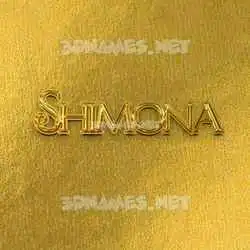 shimona in All Gold style - 3D name wallpaper
