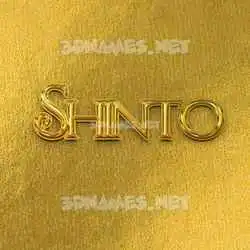 shinto in All Gold style - 3D name wallpaper