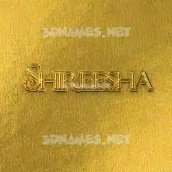 shireesha in All Gold style - 3D name wallpaper