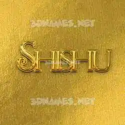 shishu in All Gold style - 3D name wallpaper