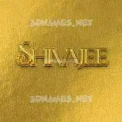 shivajee in All Gold style - 3D name wallpaper