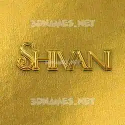 shivani in All Gold style - 3D name wallpaper