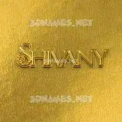 shivany in All Gold style - 3D name wallpaper
