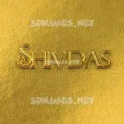 shivdas in All Gold style - 3D name wallpaper
