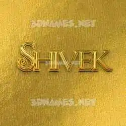 shivek in All Gold style - 3D name wallpaper
