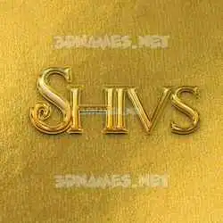 shivs in All Gold style - 3D name wallpaper