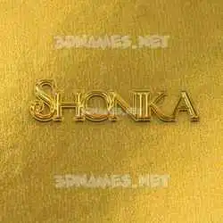 shonika in All Gold style - 3D name wallpaper