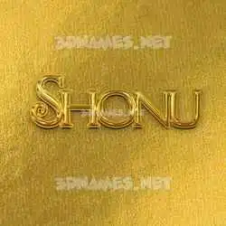 shonu in All Gold style - 3D name wallpaper