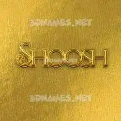 shoosh in All Gold style - 3D name wallpaper