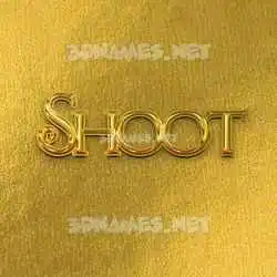 shoot in All Gold style - 3D name wallpaper