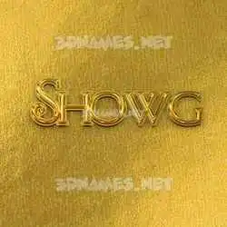 showg in All Gold style - 3D name wallpaper