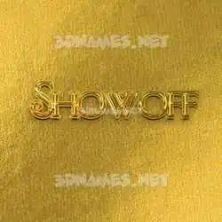 showoff in All Gold style - 3D name wallpaper