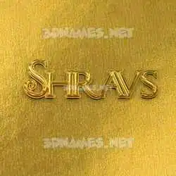 shravs in All Gold style - 3D name wallpaper