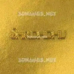 shrdhdhu in All Gold style - 3D name wallpaper