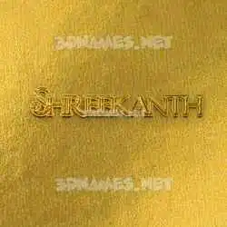 shreekanth in All Gold style - 3D name wallpaper