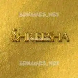 shreesha in All Gold style - 3D name wallpaper