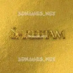 shreetam in All Gold style - 3D name wallpaper