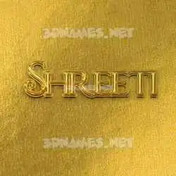 shreeti in All Gold style - 3D name wallpaper