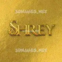 shrey in All Gold style - 3D name wallpaper