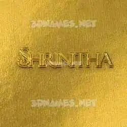 shrinitha in All Gold style - 3D name wallpaper