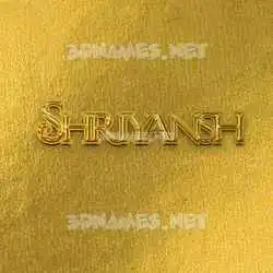 shriyansh in All Gold style - 3D name wallpaper